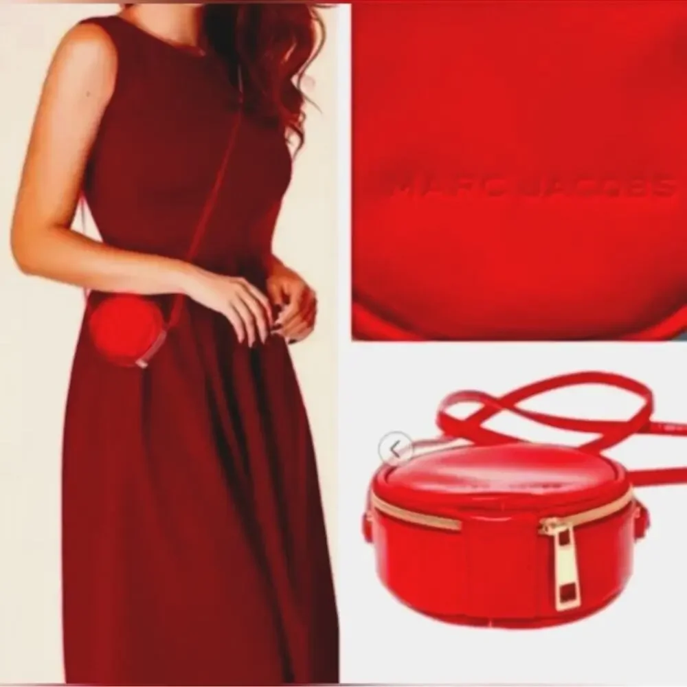 Marc Jacobs Red Patent Leather Crossbody Bag, New with Tag MSRP $98